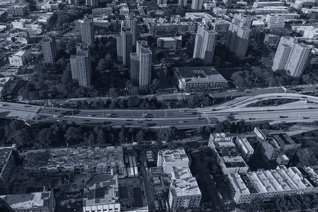 Aerial view of the Bronx, Bronx construction accident lawyer