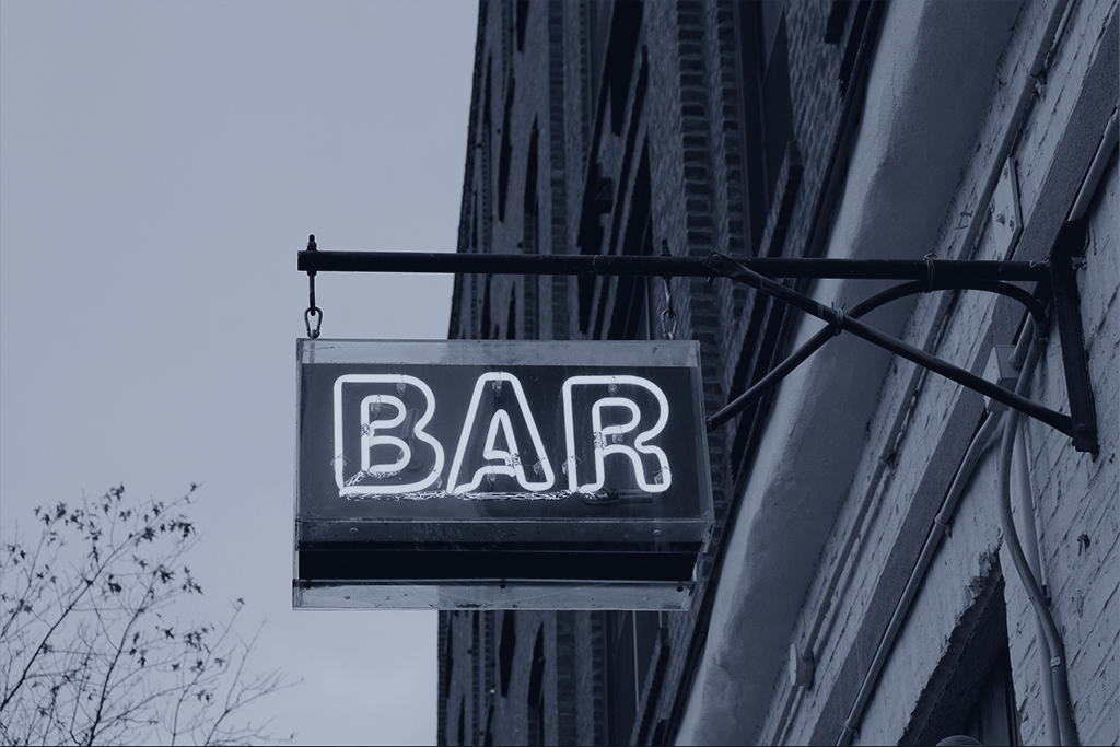 A bar sign in NYC