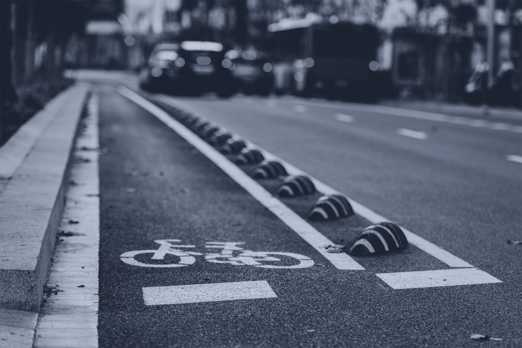 Protected NYC bike lane
